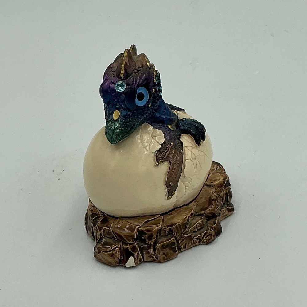 VTG Pena '88 Windstone Editions Hatching Dragon in the Peacock Colorway